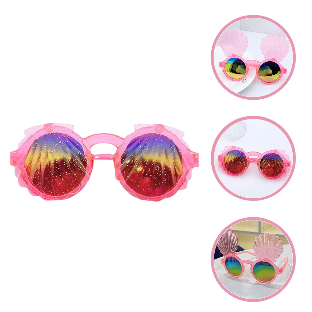 

Очки для вечеринки, карнавальный костюм на день рождения, очки, реквизит для фотосессии, солнцезащитные очки, фестивальный декор, яркие аксессуары в виде ракушки на тему океана