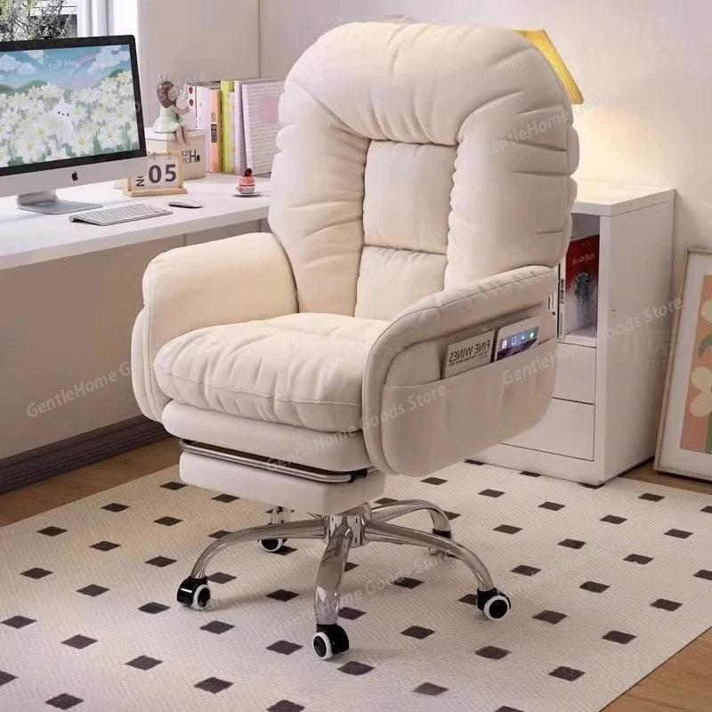 

White ergonomic office chair interior sedentary desk comfortable computer chair Minimalist Modern silla oficina luxury Furniture