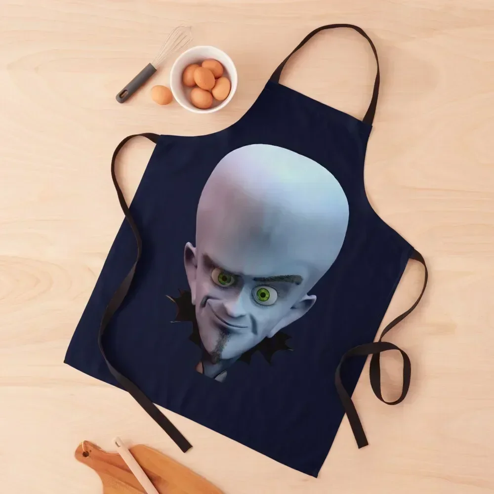 

Smiling Megamind 3D *HIGH QUALITY* Apron kitchen woman bib for home useful pieces christmas kitchen cloths Apron