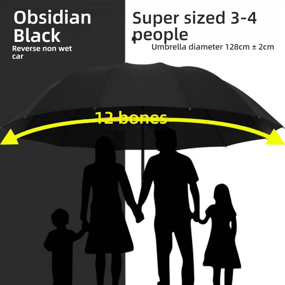 

Супер большой зонт для 1-4 человек можно использовать на солнечных и дождливых дней, чтобы увеличить усиленную складной зонт 128 см/130 см.