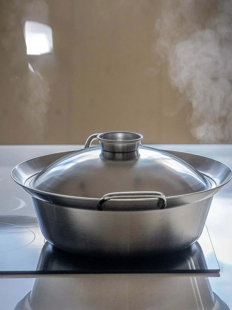 Gas induction cooker is universal. Stainless steel outdoor hot  soup stewt sukiyaki  for home use