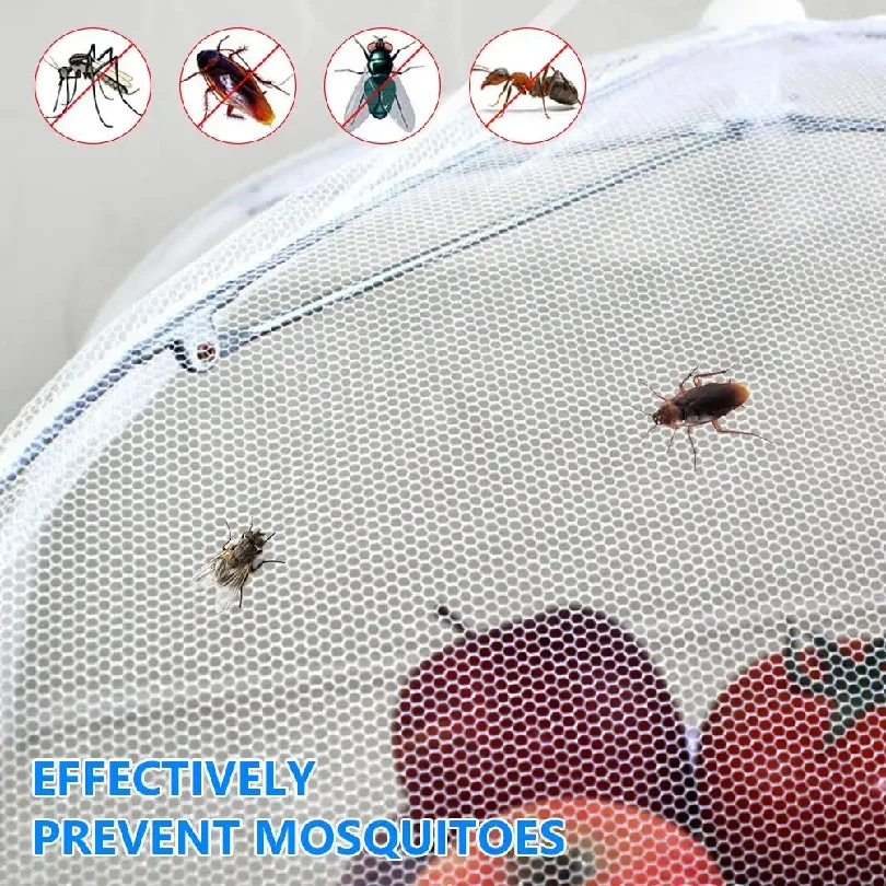 Food Covers Mesh Foldable Kitchen Anti Fly Mosquito Tent Dome Net Umbrella Picnic Protect Dish Cover Kitchen Accessories