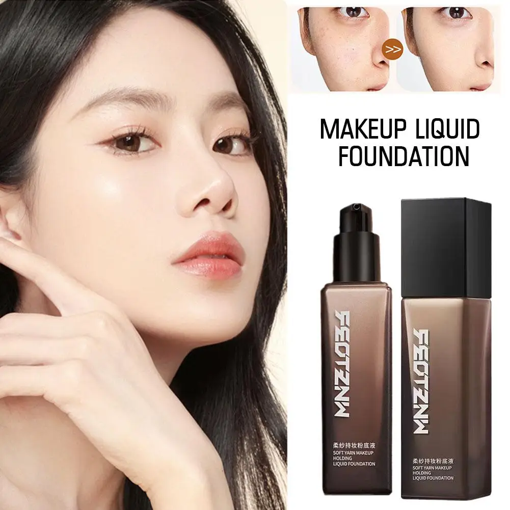 30g Waterproof Liquid Foundation Long Lasting Makeup Hydrating Natural White Face Concealer Sweat-Proof Oil-Control Foundation