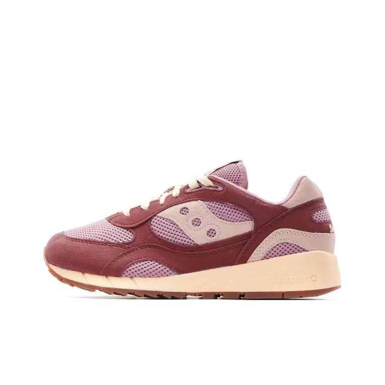 Saucony Shadow 6000 Slip Resistant Abrasion Resistant Low top Casual Running Shoes Unisex Burgundy S70747-2