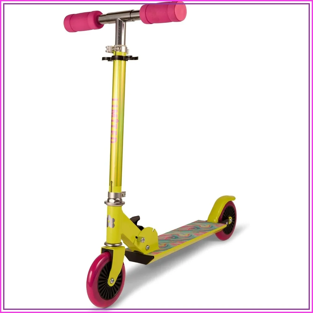 

Kick Scooter for Girls 5-12 with Light-Up Wheels, Glitter Deck, Adjustable Handlebar, Foldable, Holds 75 lb
