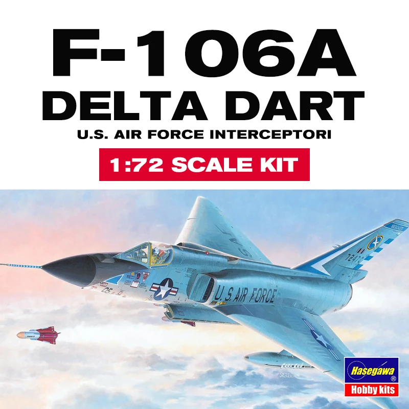 

Hasegawa, Assembled Aircraft Model Kit 00341 U.S. Air Force Interceptor F-106A Delta Dart 1/72