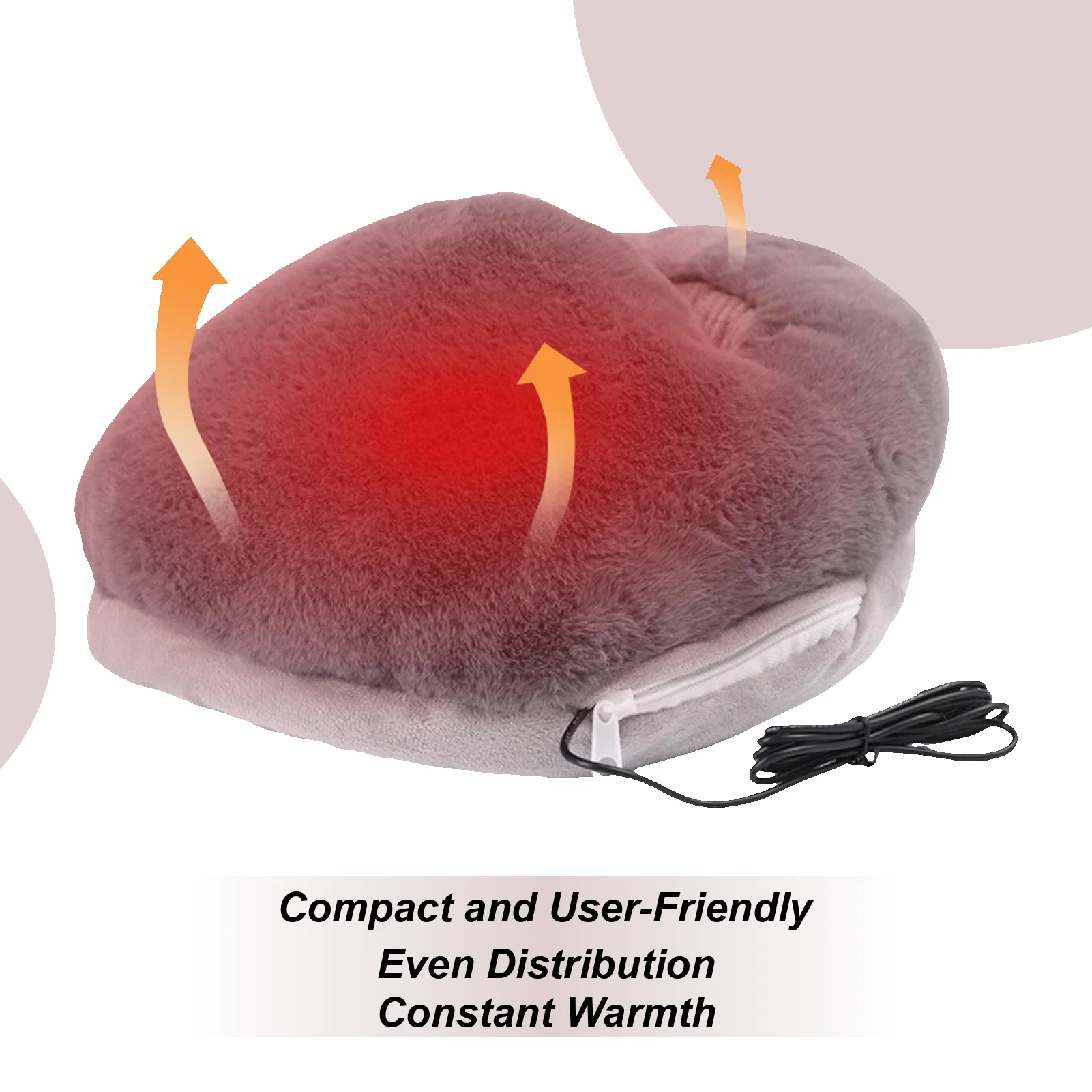 Foot Warmer Thermal Slippers Design Pad Long Lasting Safe Usb Electric Heated Foot Warmer For Adults Cold Winter Home Work