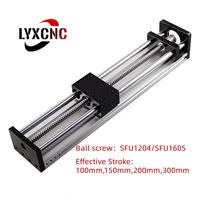 100/150/200/300mm Effective Stroke CNC Linear Guide Stage Rail Motion GGP SFU1204 1605 Ballscrew Slide Table 3D Printer XYZ  ﻿