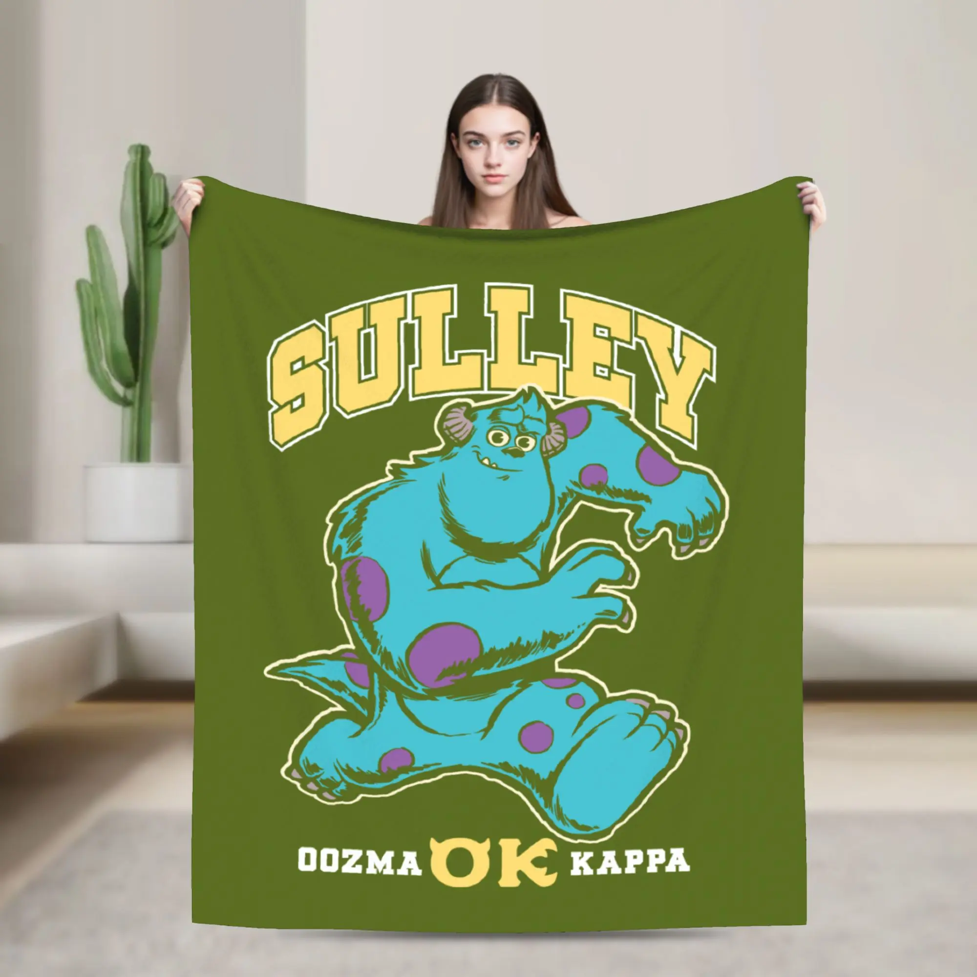James P. Sullivan OOZMA KAPPA Manta polar Monsters Inc Manta para ropa de cama Coche Colcha fina de felpa cálida,