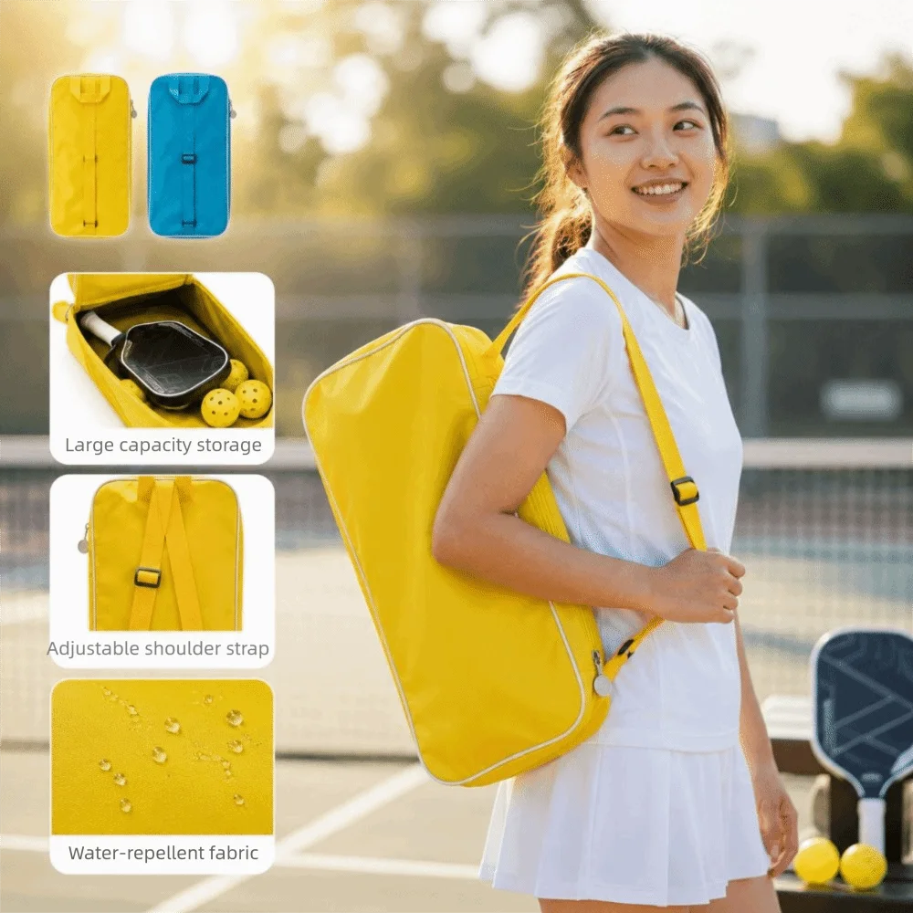 

Multi-porpose Pickleball Racket Bag Mesh Breathable Yellow Blue Racquet Bag Handheld Light Weight Training Backpack Outdoor