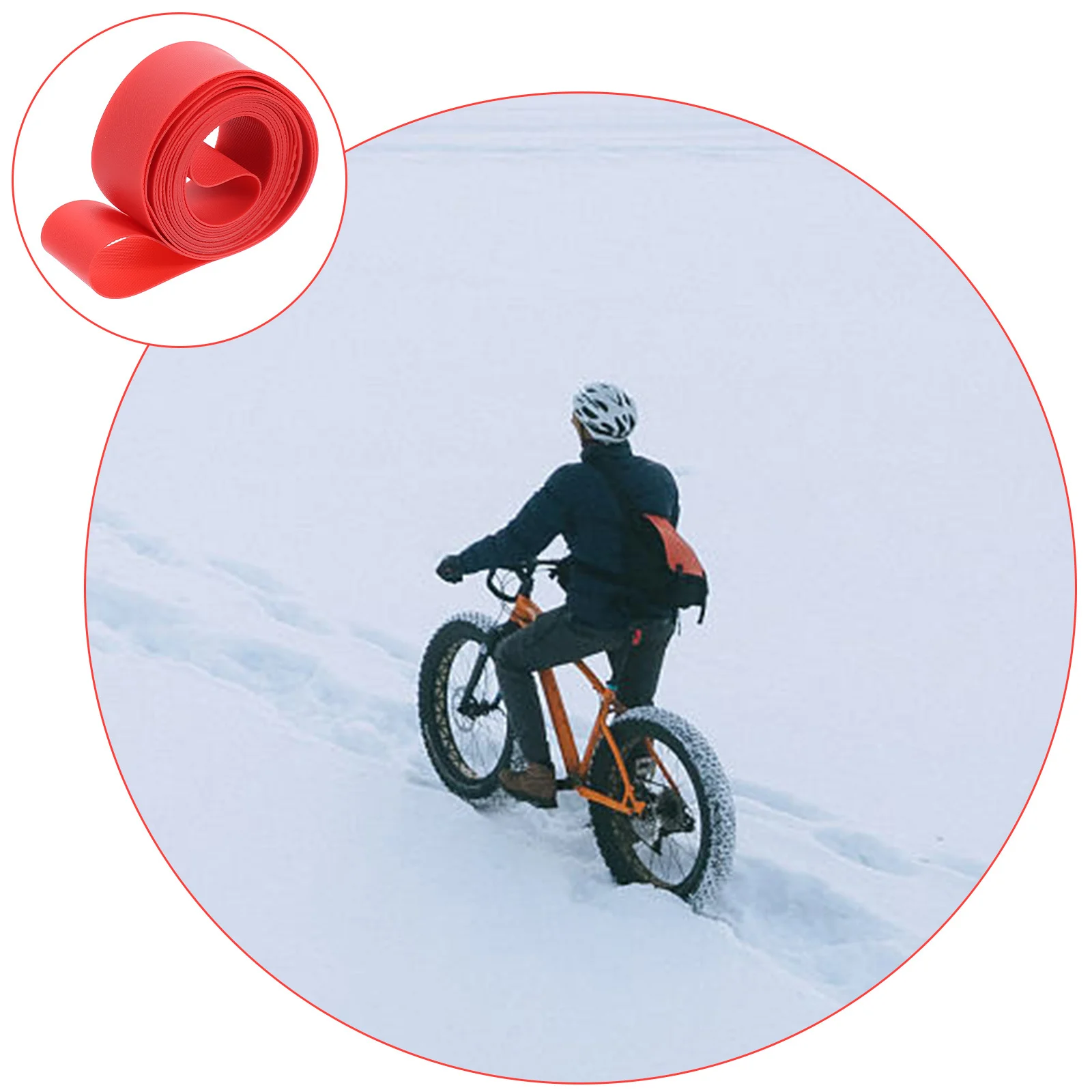 

PVC Snow Lining Stab Proof Widened Tire Pad Durable Wear-Resistant Lightweight Anti-Pressure Bike Rim Tape Protects Inner Tube