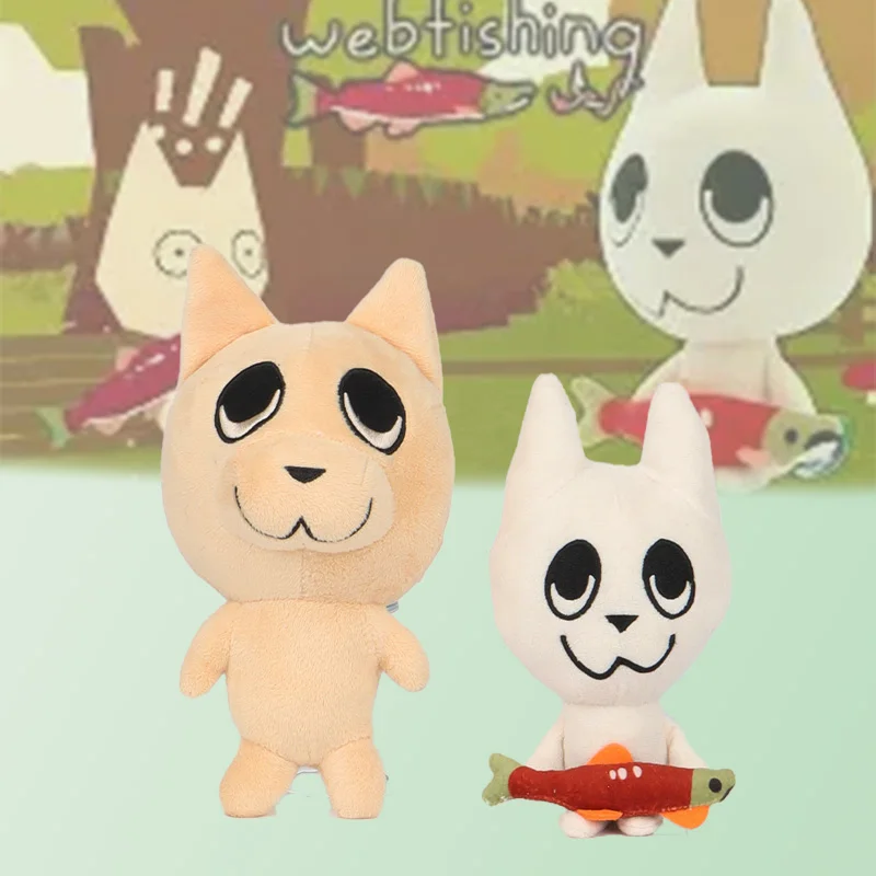 

Hot Webfishing Cat Plush Toys Cartoon Cat Stuffed Dolls Aniamals Plushie Pillow Peluche Figures Kids Birthday Christmas Gifts