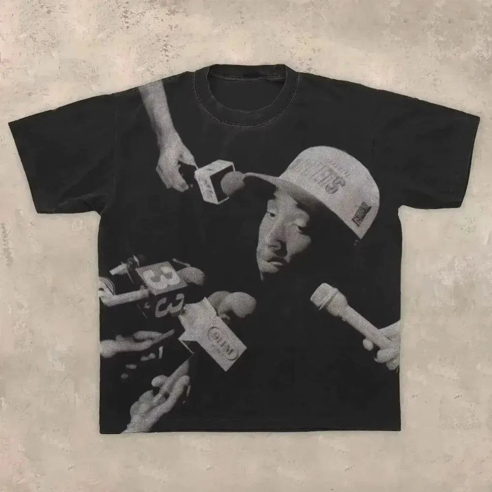 Men's Basketball Retro Street Style American Street Style Summer New Item Suitable for Both Men and Women Casual T-shirt