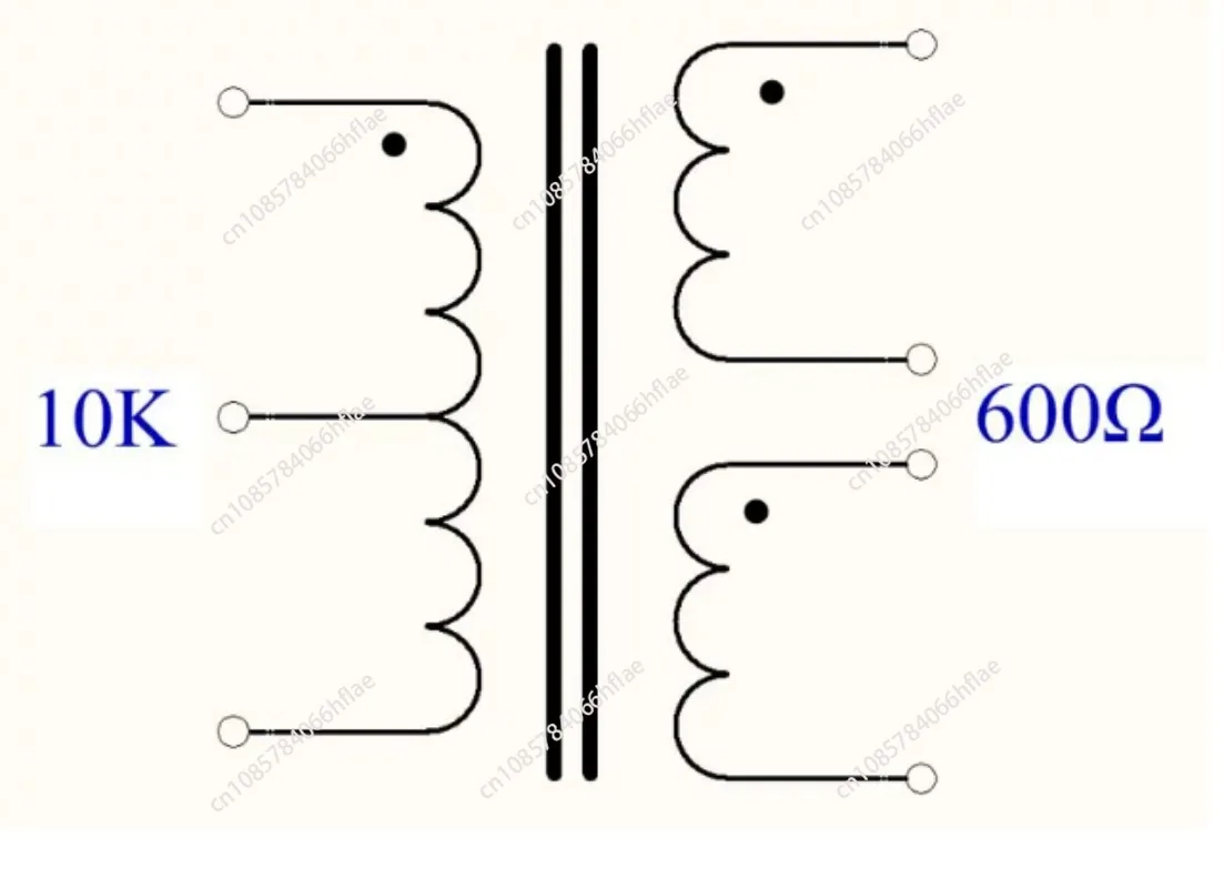 10K:600Ω / 600Ω:10K Audio Transformer 10Hz-30KHz -0.5dB Tube Preamp Single-Ended Balanced Step Down Transformer