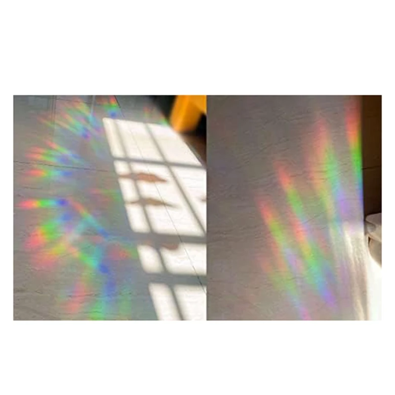 24Piece Adhesive-Free Electrostatic Window Film 3D Window Film Rainbow Window Film Colorful