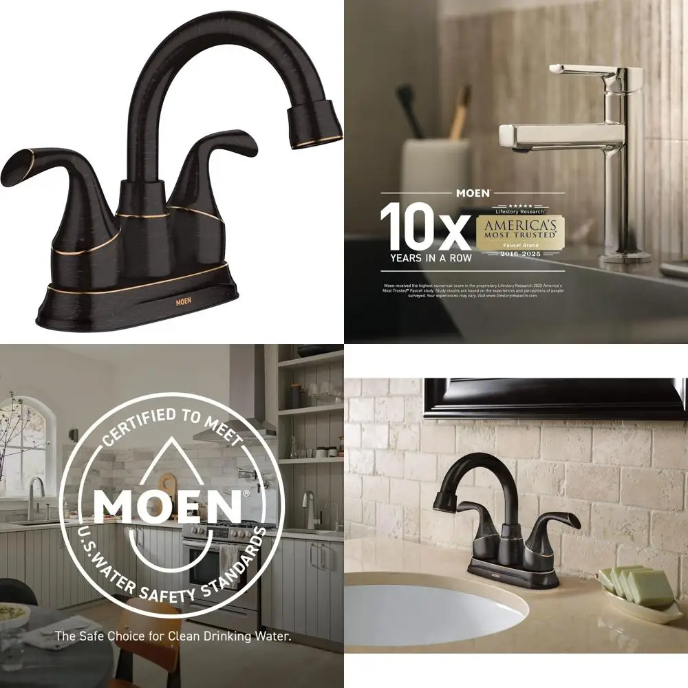 

Idora 84115BRB Mediterranean Bronze Dual Handle Centerset Sink Faucet with Drain Kit