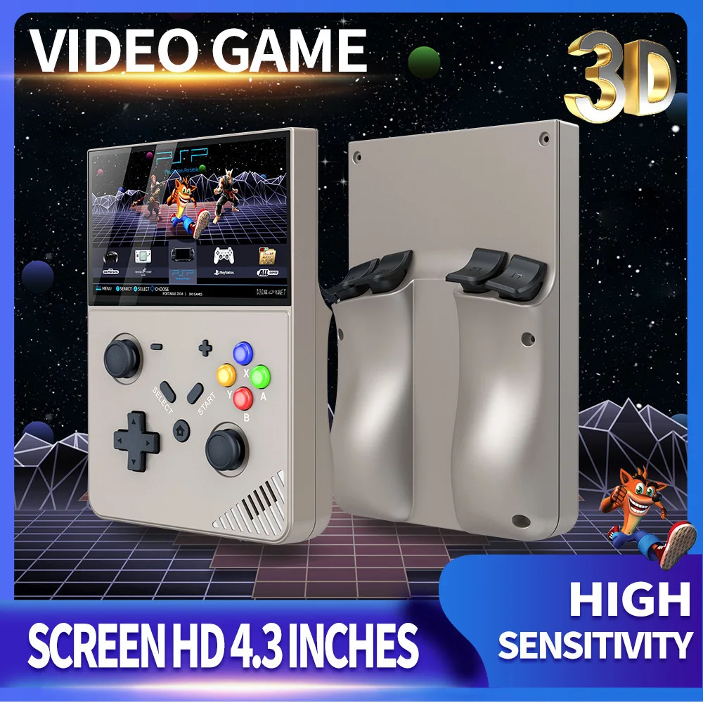 R43 Pro Portable Game Console M18 Mini Handheld Game Player Open Source 4.3 Inch HD Screen
