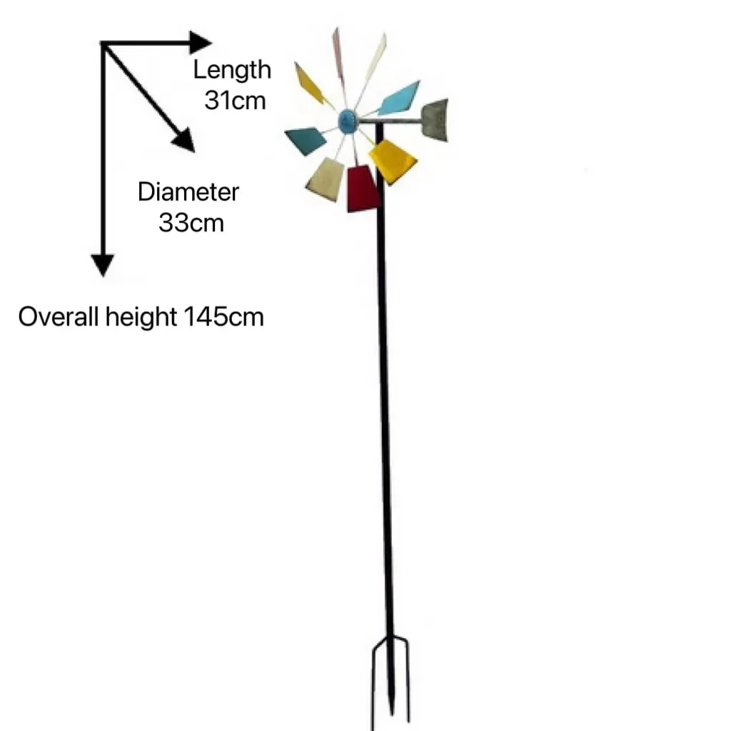 Metal Iron Colorful Small Windmill Patio Garden Balcony Landscape Decoration Yard Outdoor Garden Decorations Fashion Watches