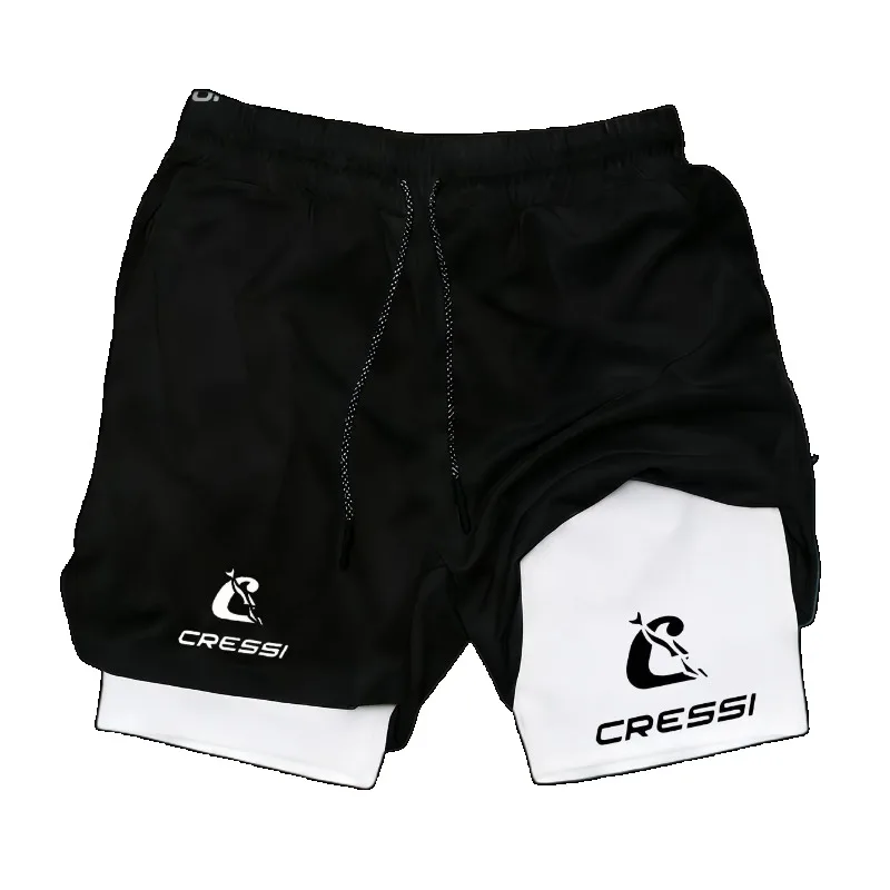 Breathable Quick Dry for Men's 2-In-1 Shorts Performance Double Deck Gym Workout Running Fitness Outdoor Beach Sports Bottoms