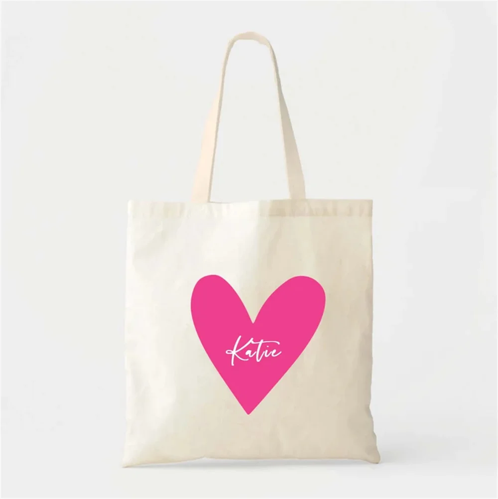 Personalized Valentine’s Day Treat Tote - Kids Valentine's Goodie Bag - Heart Party Favor Bags - Galentines Gift - V-Day Party -