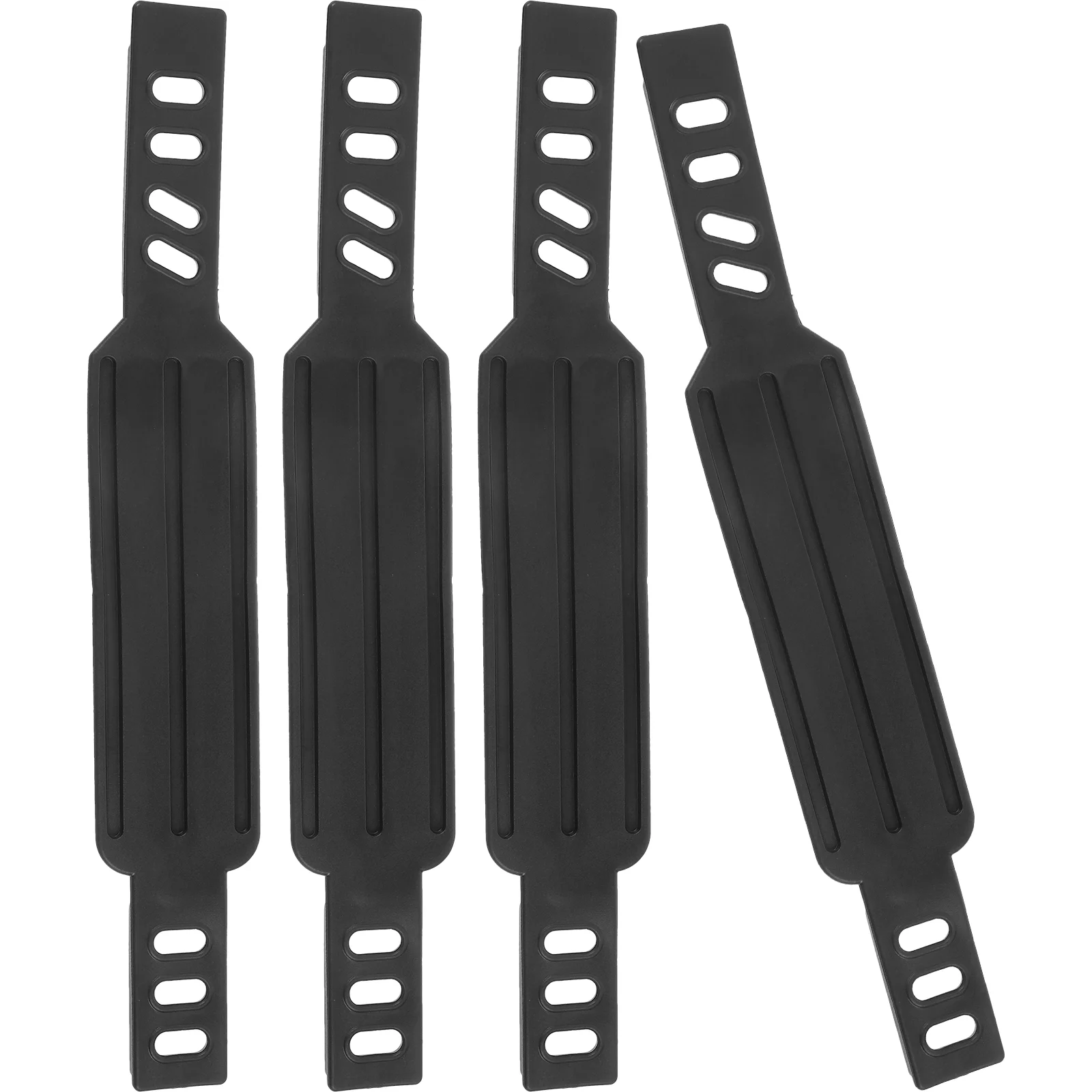 2 Pairs Excercise Bike Bicycle Pedal Straps Supplies Step Footrest Black Fitness