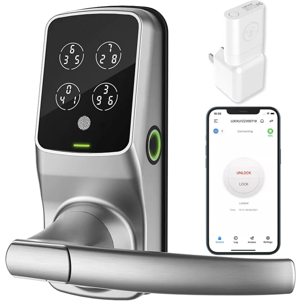 Secure Pro, Wi-Fi Smart Door Lock, Keyless Entry Door Lock, PIN Genie® Keypad, 3D Biometric Fingerprint Sensor