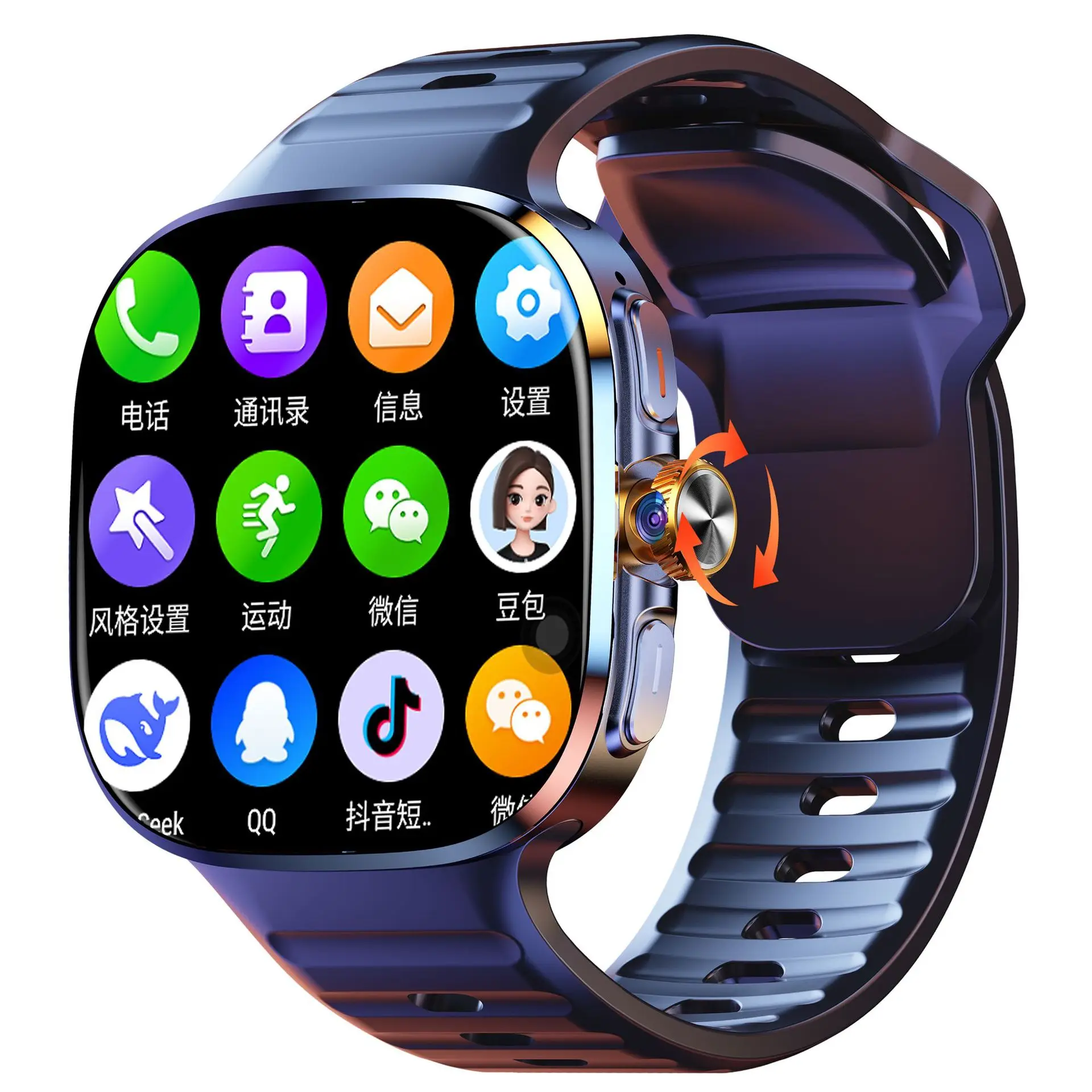 YYM99 AI smartwatch 5G network insertable SIM card 2.4