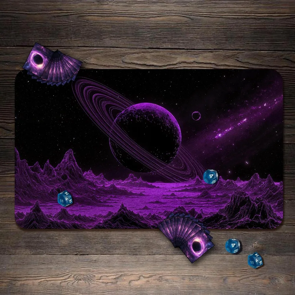 MTG Playmat, Purple Star Custom Play Mat, TCG Playmat with Zones - 24"x14" pc accessories alfombrillas para escritorio