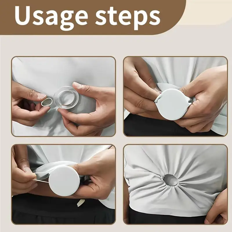 3/6pcs Simple Shirt Clips Dress Clips Back Cinch For Women Hidden Clothes Clips T-Shirt Tie Clips Waist Circular Cincher Clips