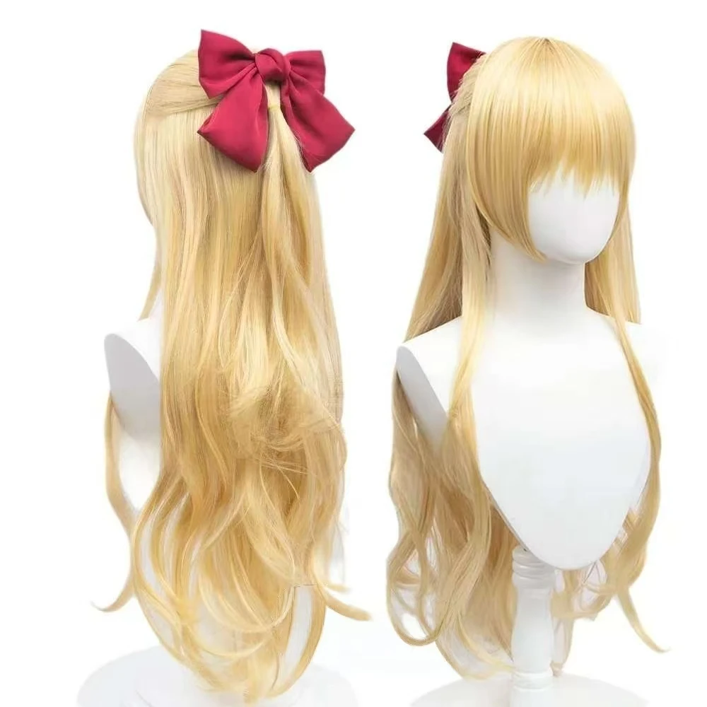 

Anime Sailor Venus Minako Aino Cosplay Wigs Blonde Loose Wave Long Heat Resistant Synthetic Hair with Rose net liner