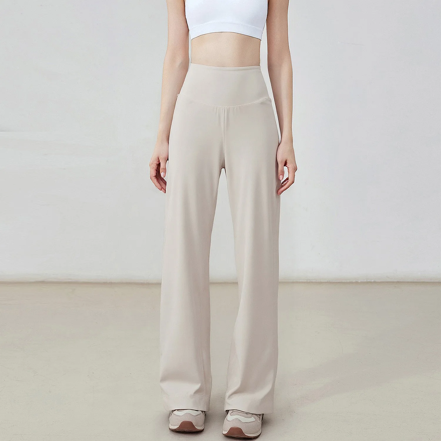 Women's High Quality Pants With Pockets High Waist Stretch Loose Sweatpants Nake-Feeling Sports Leisure  Yoga Workout Pants