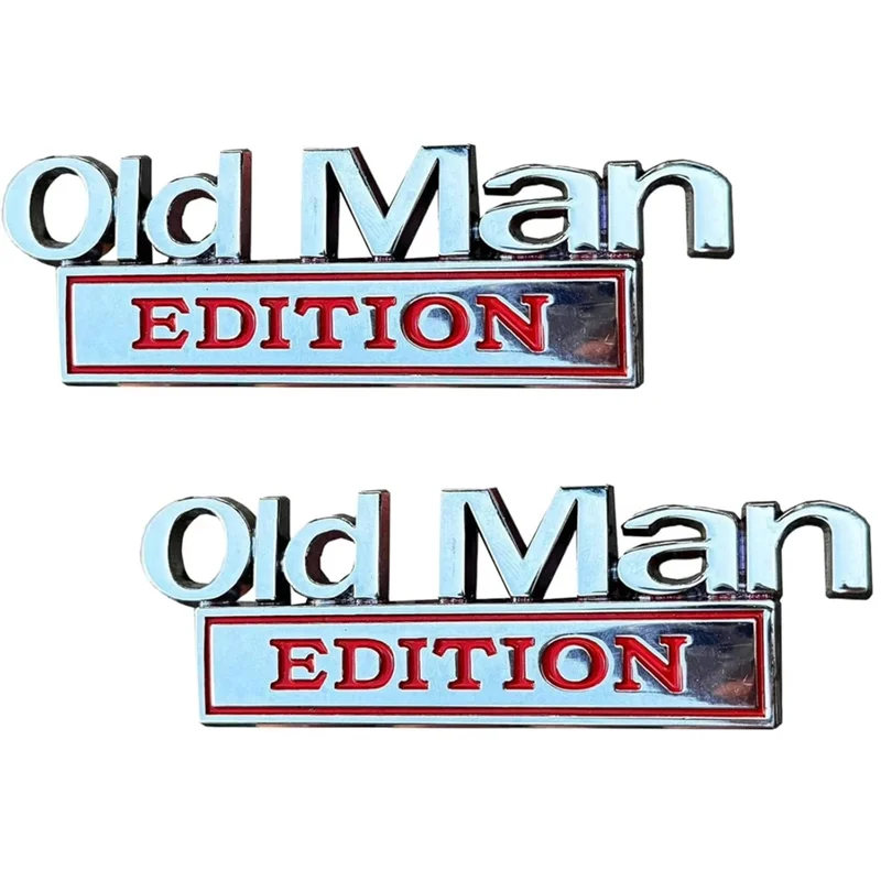 

CQMF-Old Man Addition Edition 2 шт. 3D металлические автомобильные эмблемы водонепроницаемые нержавеющие клейкие значки наклейки автомобильные аксессуары