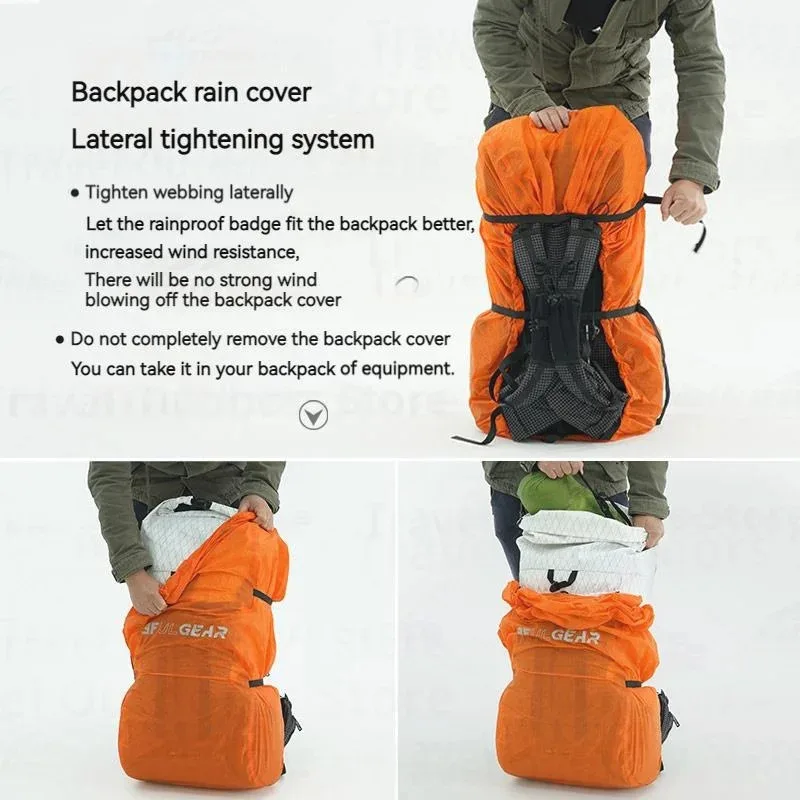3F UL GEAR Backpack Waterproof Rain Cover 20-85L Dyneema Outdoor Camping Hiking Trekking Dust Bag Travel Backpack Rain Cover view 6