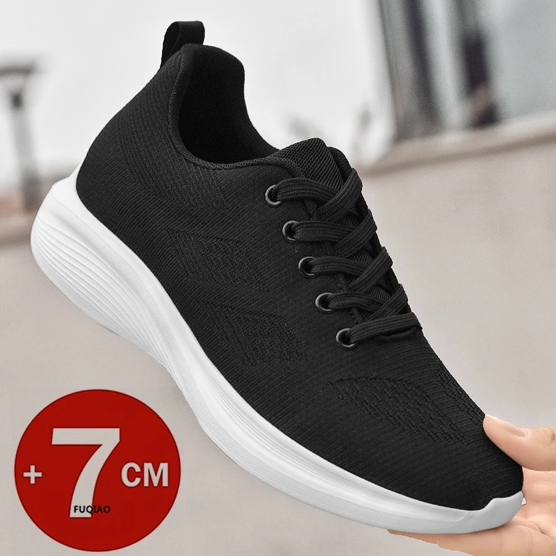 

Мужские и женские летние кроссовки с невидимым увеличением роста на 7 см, дышащие, сетчатые, легкие, повседневные, спортивные, комфортные, на платформе