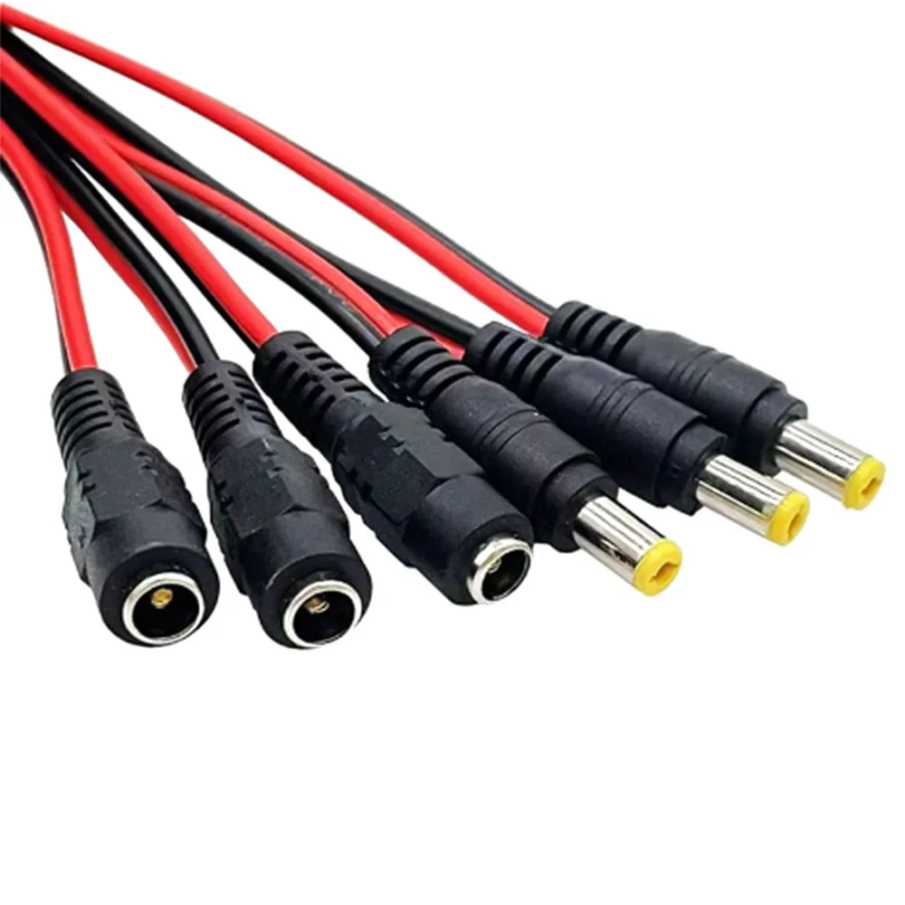 5.5x2.1mm  5.5x2.5mm Male Female Plug 12V DC Power Pigtail Cable Jack for CCTV Camera Connector Tail Extension 24V DC Wire