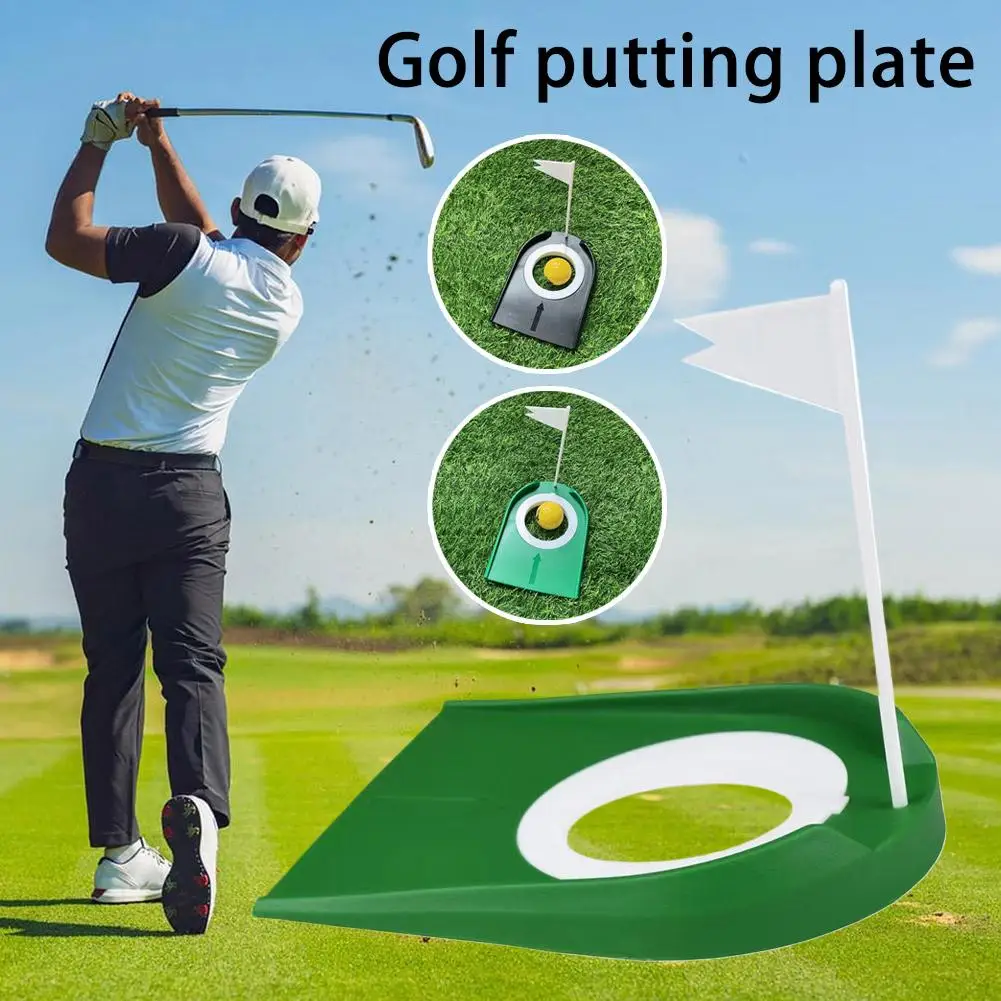 1PC Golf Putting Cup with Flag, Portable Practice Golf Hole Training Aids for Kids Adults Indoor Outdoor Home Office Yard Lawn