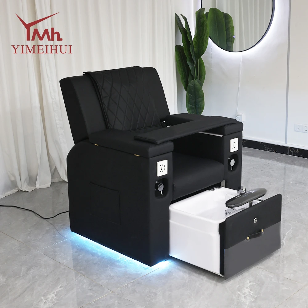 أثاث سبا فاخر العرش متوسط الظهر تدليك سبا القدم مانيكير باديكير كراسي تدليك لصالون الأظافر