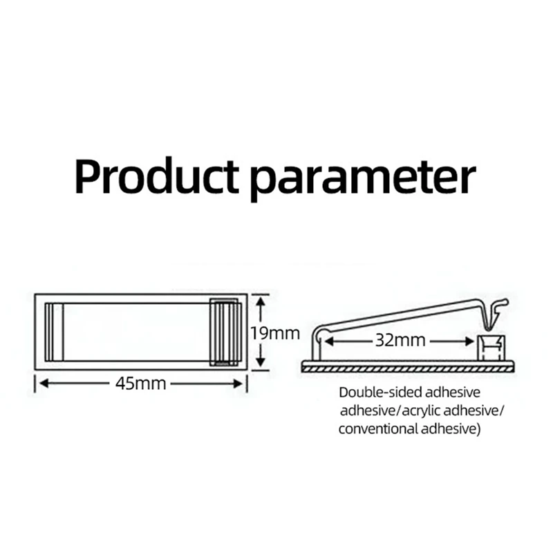 Acrylic Backed Cable Organizer Plug Cable Fixer Self-Adhesive Storage Hole-Free Multifunctional Cable Organizer Easy To Use