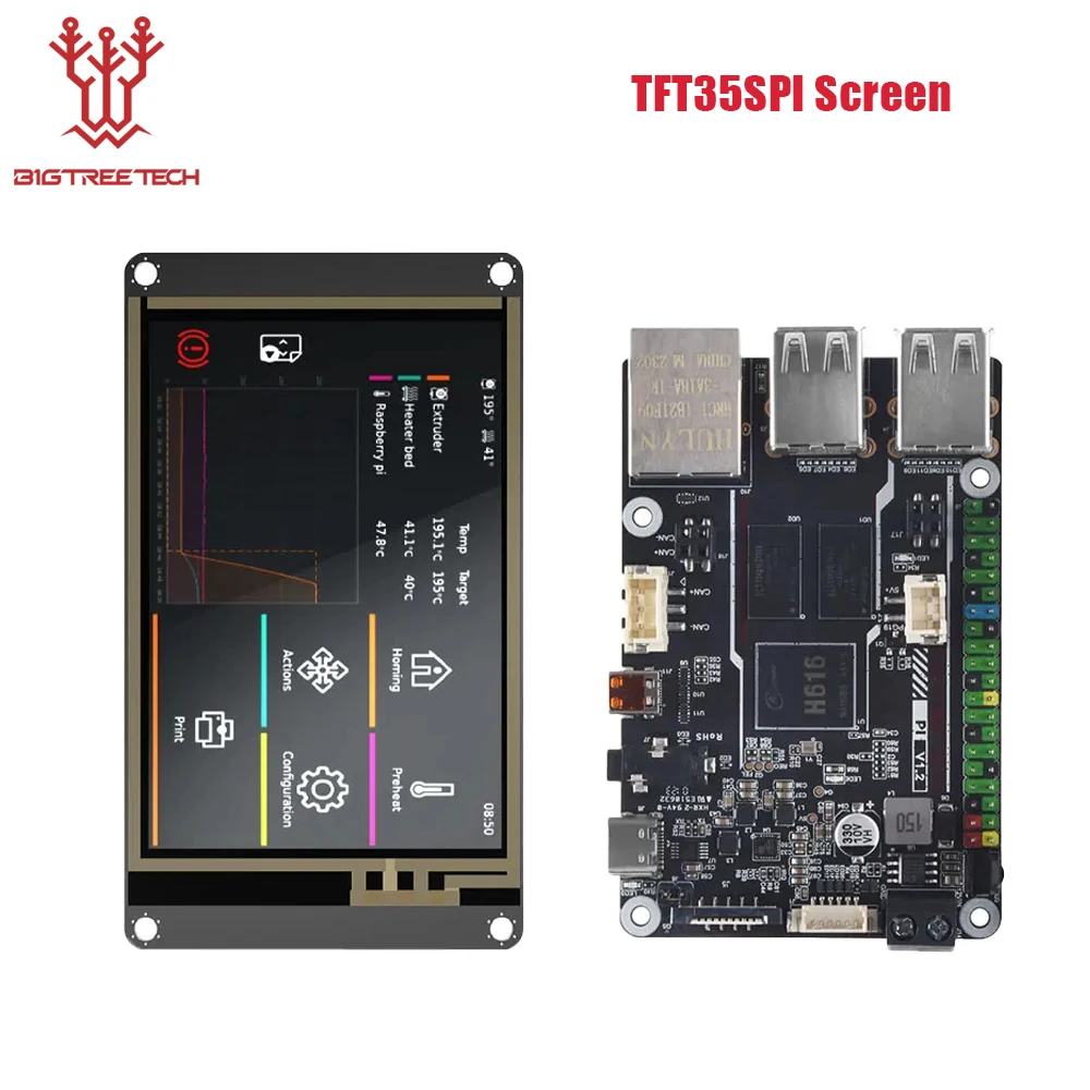 BIGTREETECH TFT35 SPI V2.1 Ekran dotykowy 3,5 cala Wyświetlacz IO2CAN Drukarka 3D PI V1.2 Dla BTT Manta M8P M4P Płyta CB1 Klipper Board
