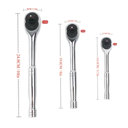 3pcs 100 Teeth Quick Release Ratchet Handle Narrow Place Using More Than Normal Ratchet 1/4“ 3/8” or 1/2“ Drive