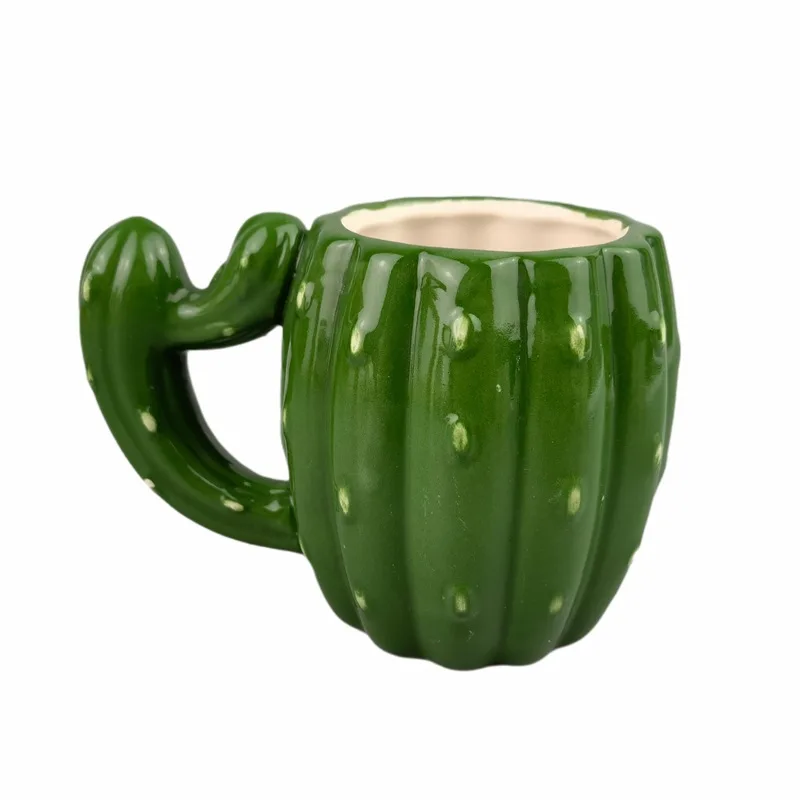 350ml Nordic Creative Cactus Ceramic Mug Couple Plant Shape Creative 3D Water Cup for birthdays anniversaries