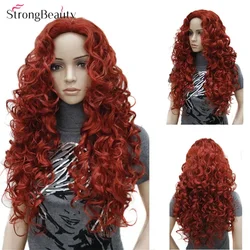 StrongBeauty Long Curly Synthetic Wigs For Women Natural Hair Wig Many Colors