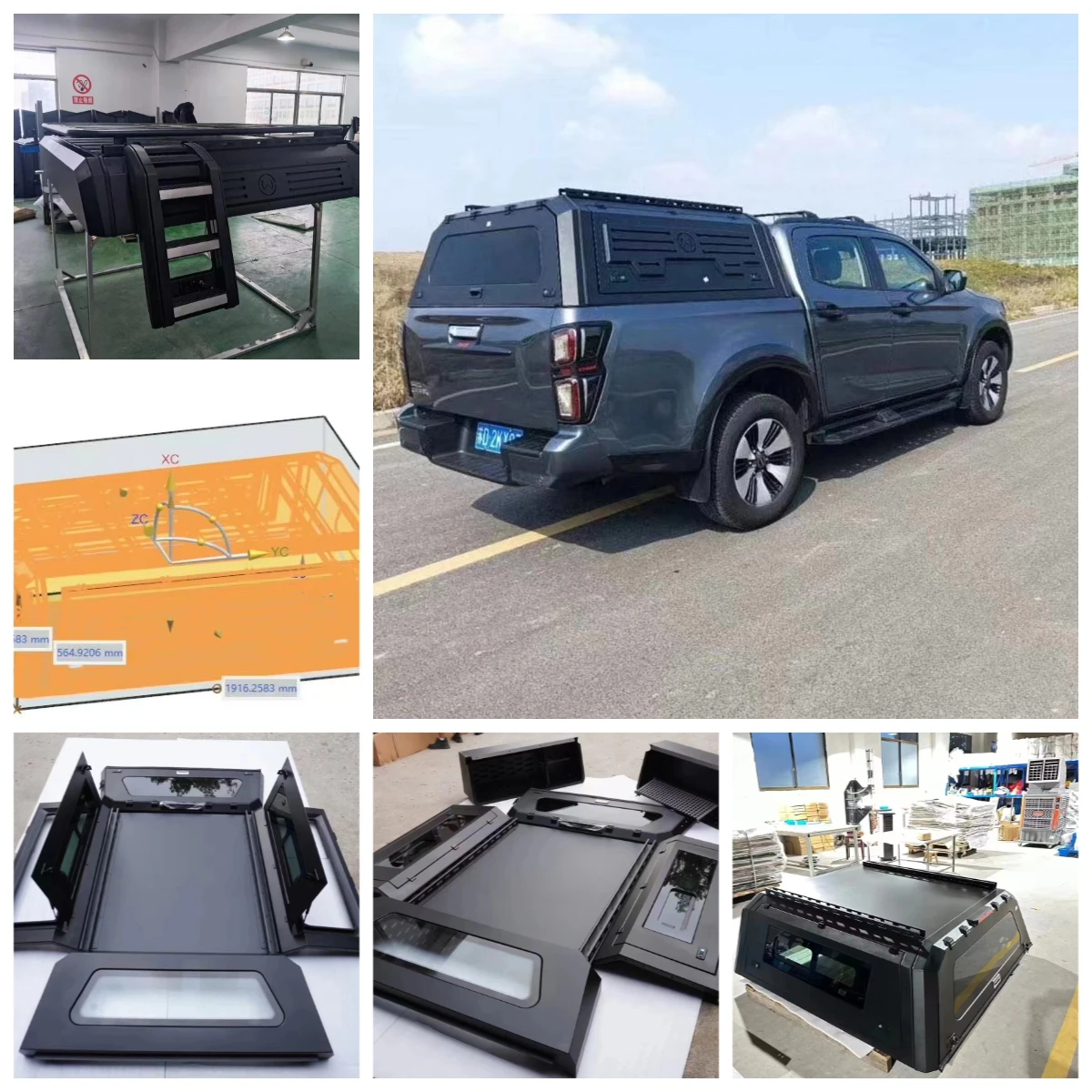 

Водонепроницаемый стальной жесткий тент-кунг 4x4 для пикапа Maxus LDV T60 Mega Tub Long Bed с боковыми подножками