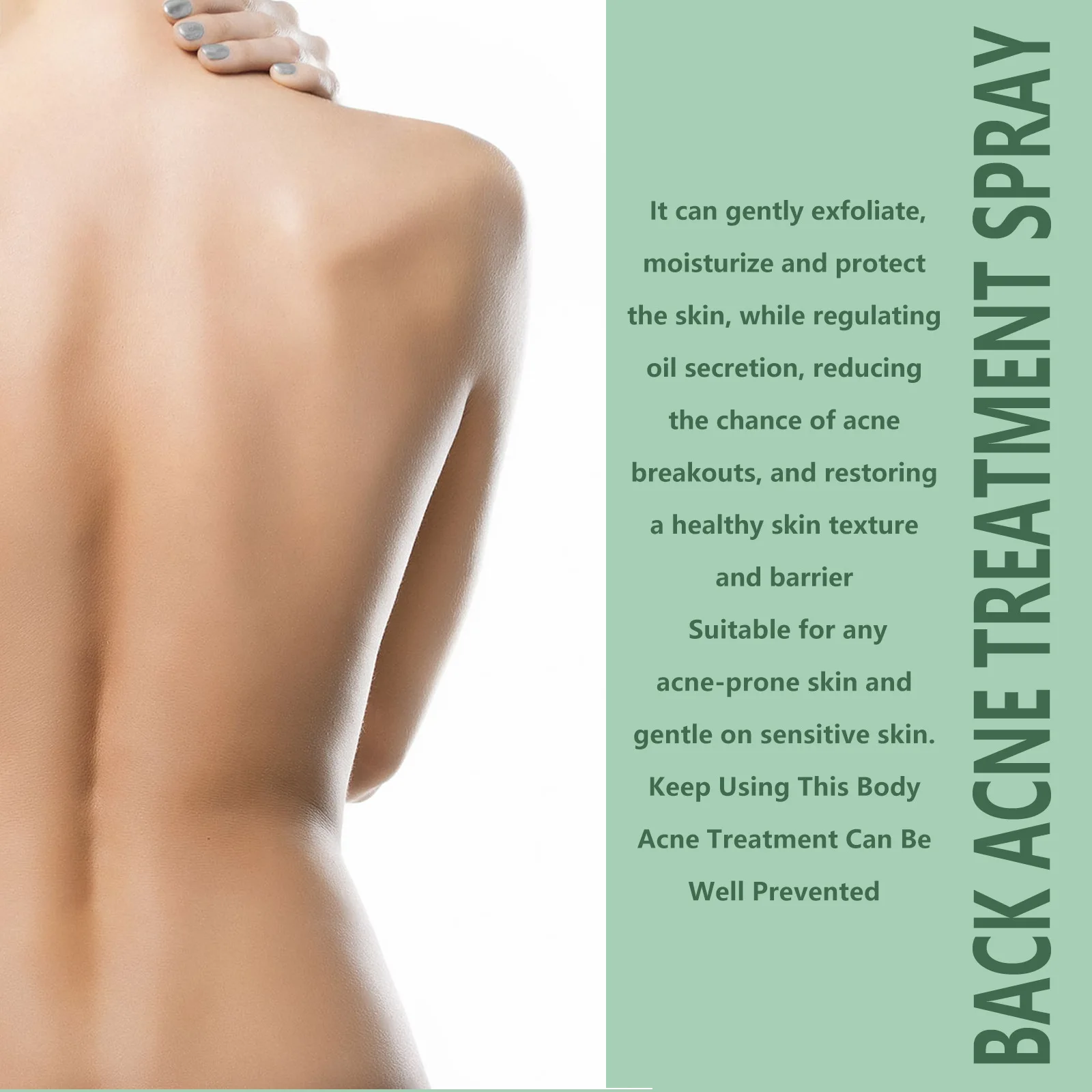 Back Acne Treatment Spray Salicylic Acid Fade Acne Mark Repair Pimple Spot Shrink Pore Moisturizing Soothe Body W-hitening Serum