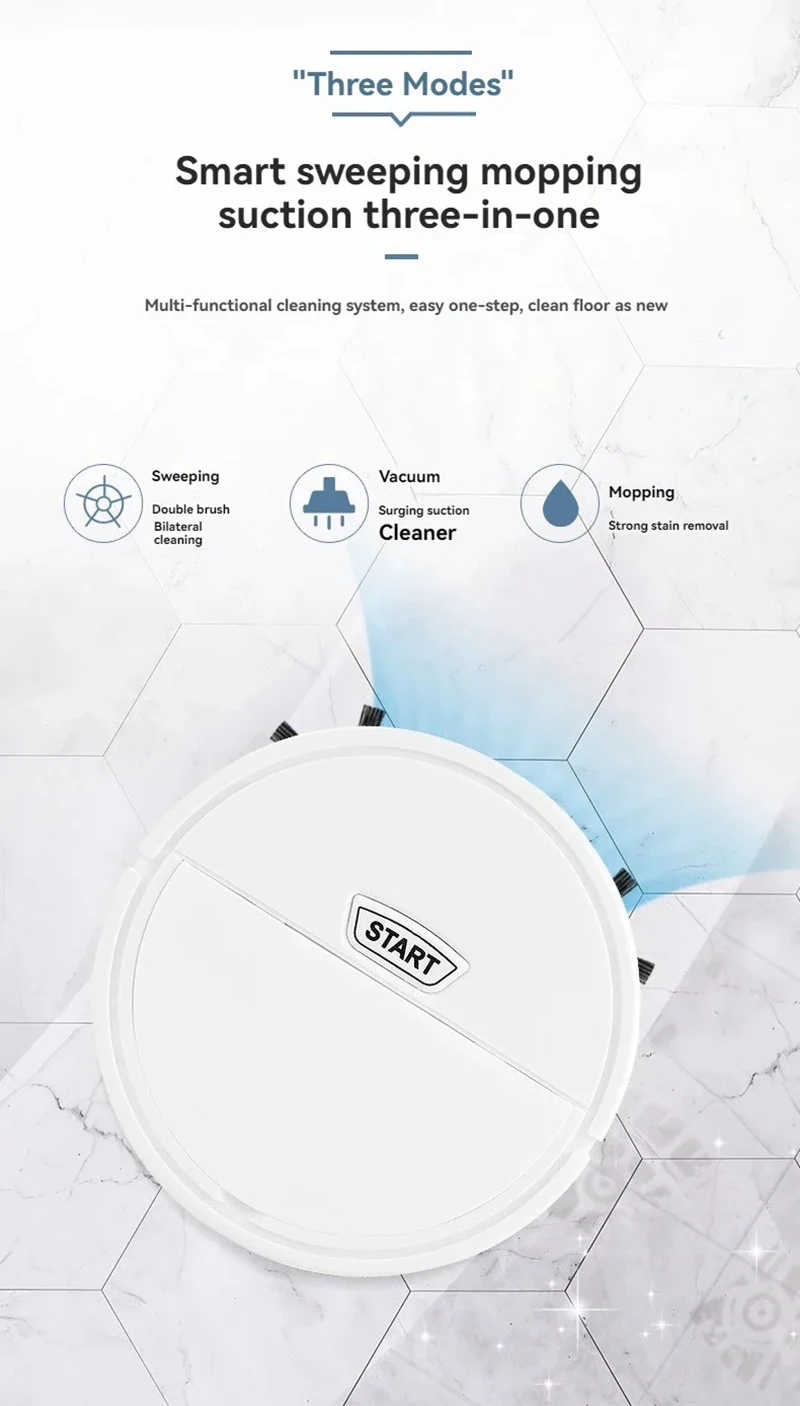 Xiaomi 5-In-1 Automatic Mini Home Floor Robotic Lazy Person Intelligent Vacuum Cleaner USB Rechargeable Wet Dry Sweeping Machine