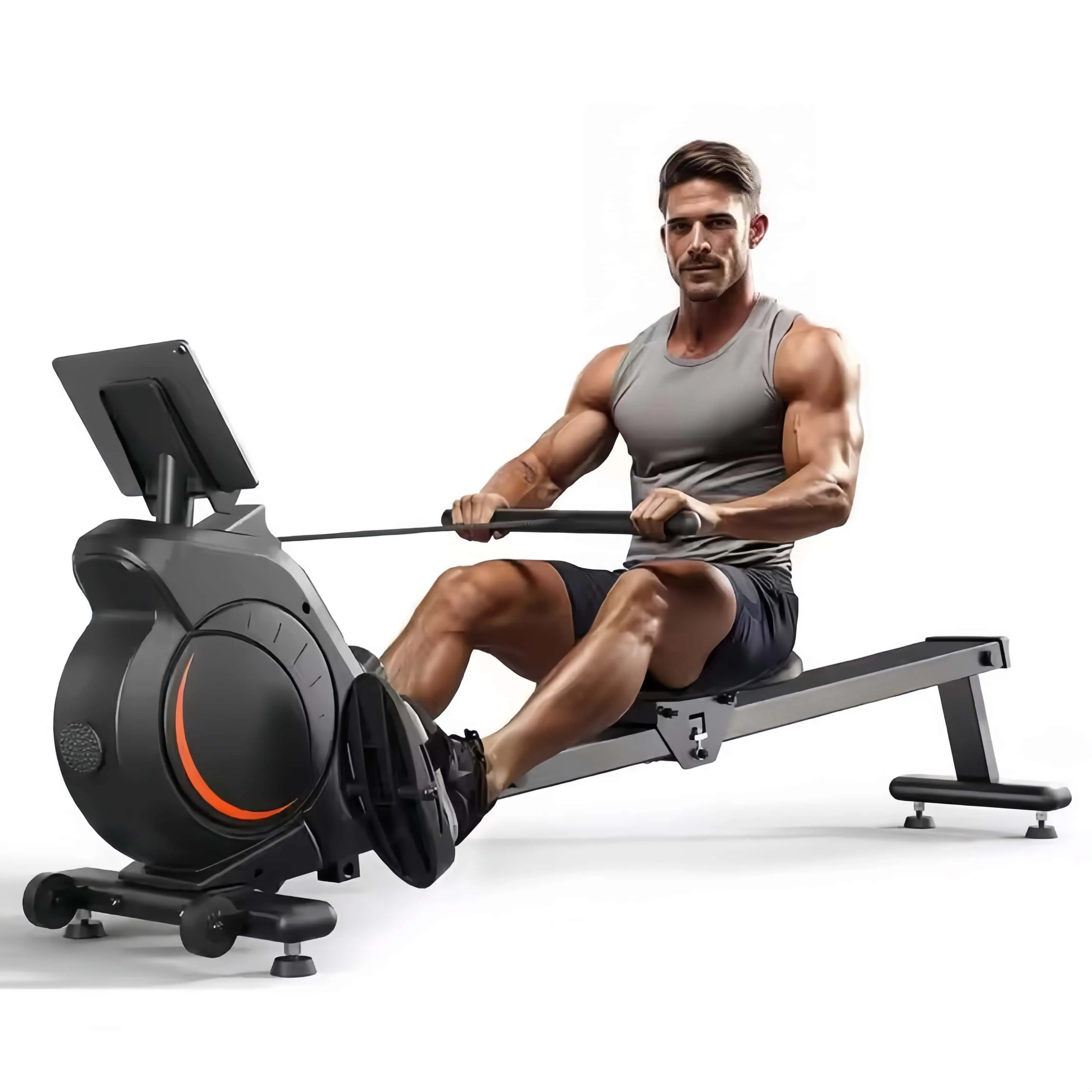 Rowing Machine, Wind Resistance Adjustable, Indoor Fitness Rower for Gym Home, Cardio Exercise Equipment, Multifunctional