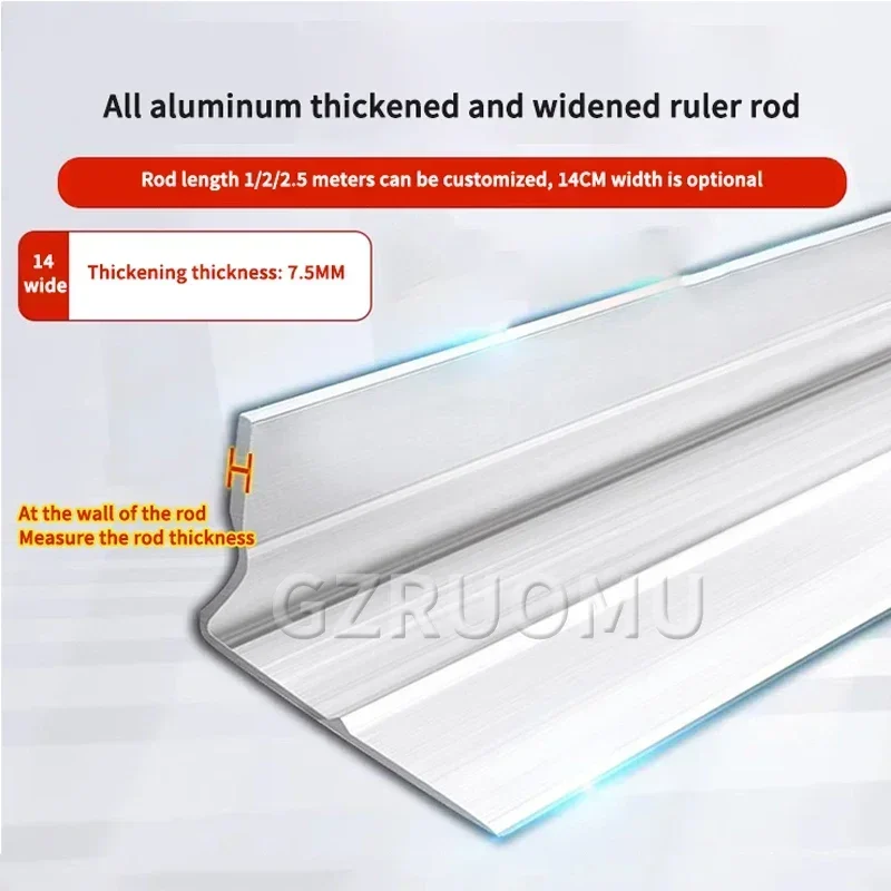 NF 2.5M Concrete Stainless Steel Rack Leveling Tool - Multifunctional Vibrating Ruler, Cement Pavement Vibrator Screed with Engi