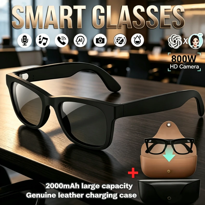 gafas-inteligentes-2026-de-cuero-genuino-con-estuche-de-carga-de-2000-mah-camara-hd-de-8mp-transmision-wifi-traduccion-por-ia-ip65-llamadas-bt-nuevas