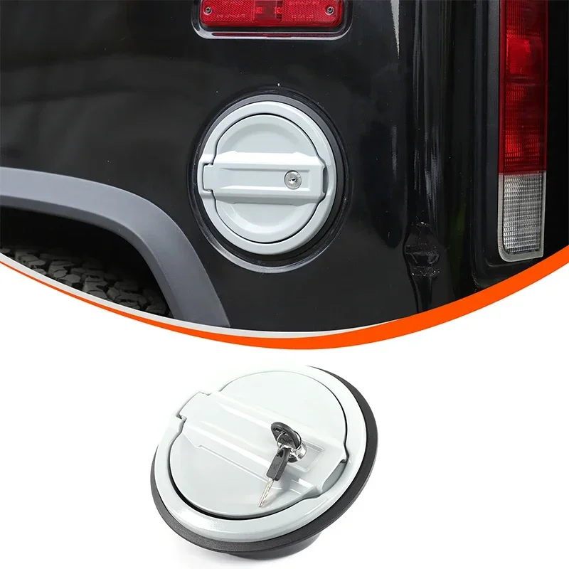 

1Pcs ABS aluminum alloy For Hummer H2 2003-2009 car fuel tank cover anti-theft lock cover sticker car protection accessories