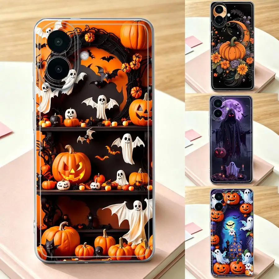 Halloween Decor Ghost Phone Cover Case for Samsung Galaxy A36 A13 A52 A31 A34 A35 A54 A15 A33 A52 A56 A27 A14 A16 A55 A23 A25